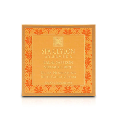 Sal & Saffron - Vitamin E Rich - Ultra-Nourishing Rich Facial Cream - 50g - Spa Ceylon Sri Lanka